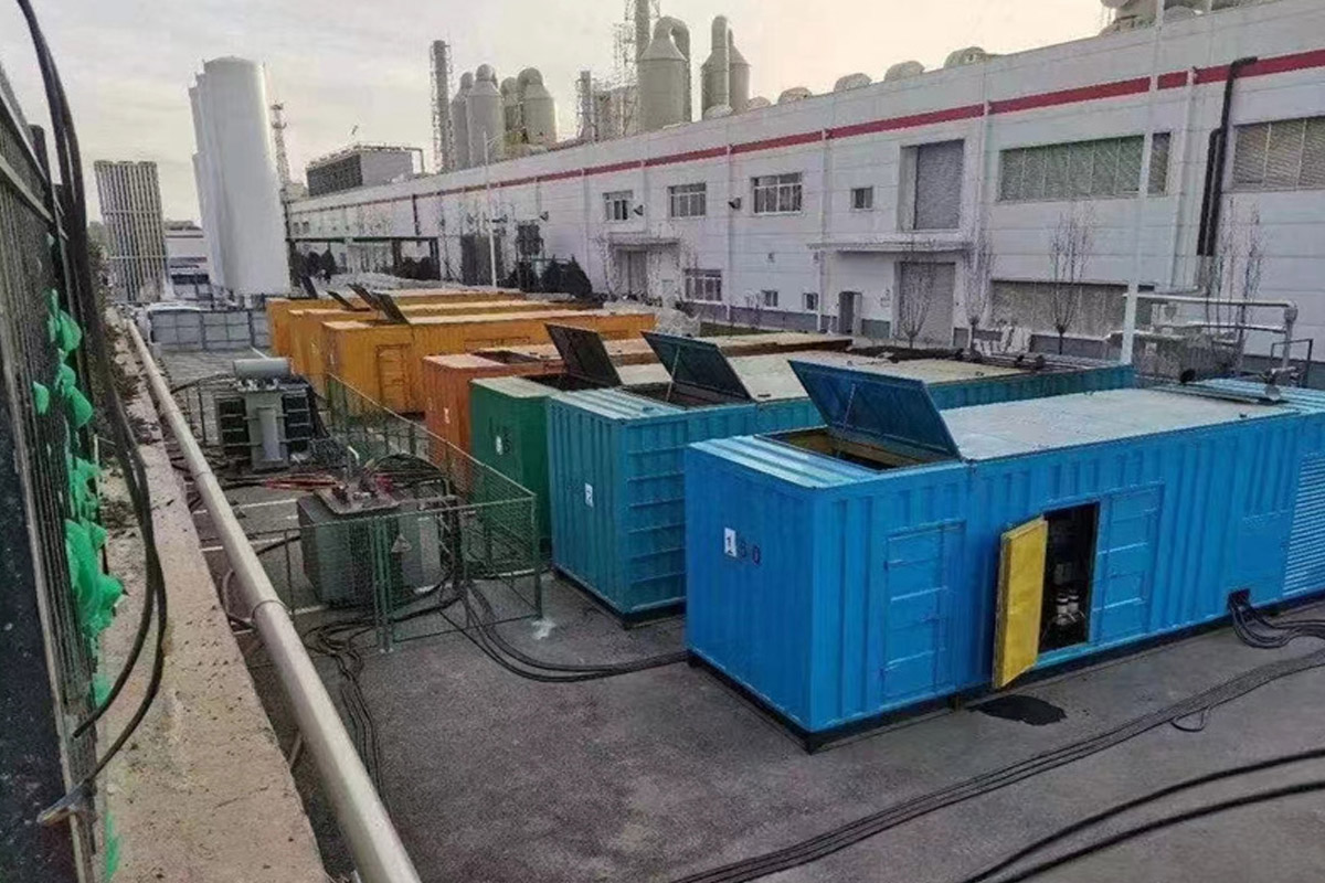 新城发电机租赁施工现场